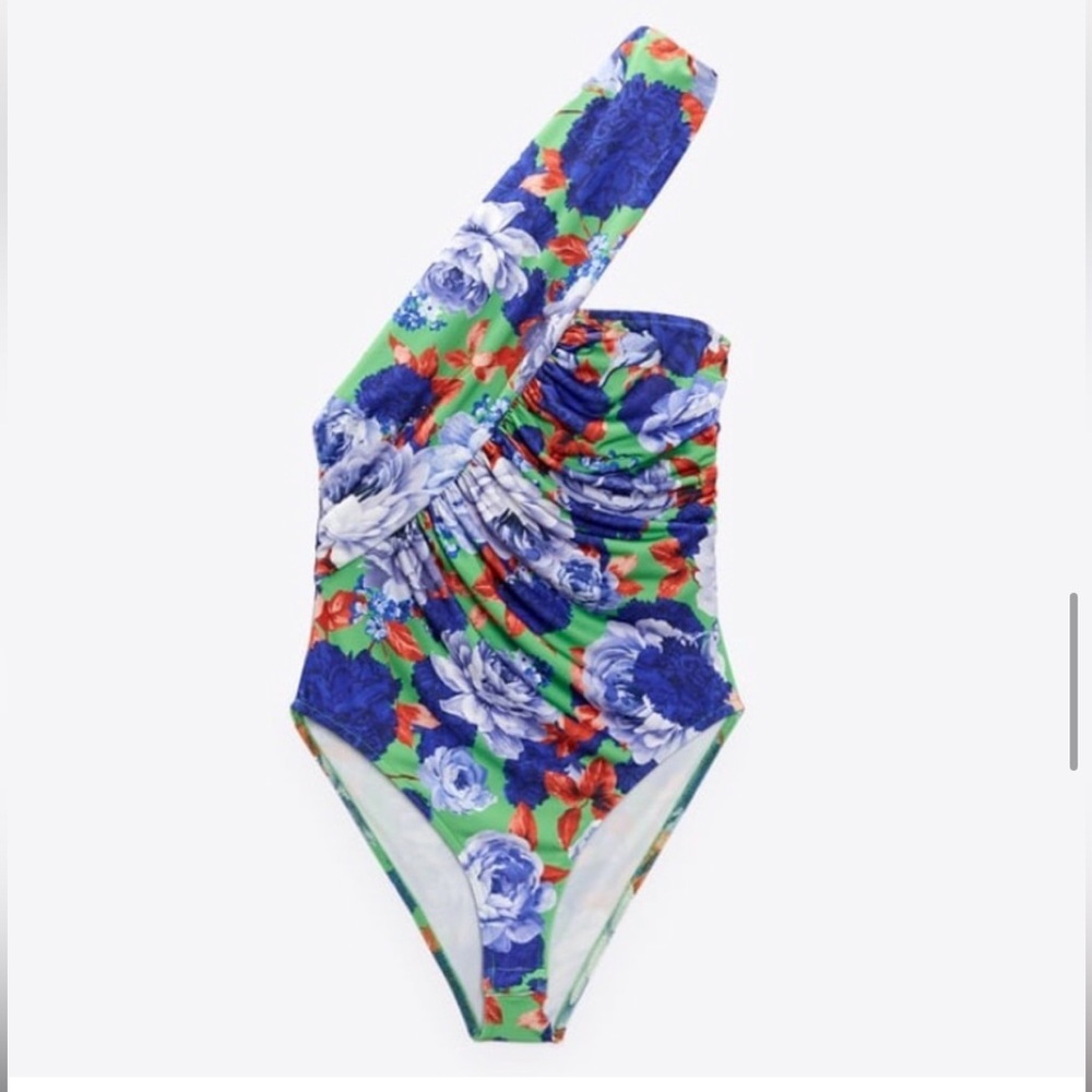 ZARA Floral One Shoulder Body Suit. - Picture 5 of 6
